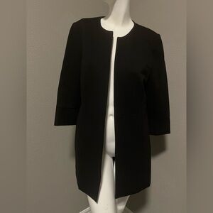 LG. LENA GABRIELLE Women”s Black Open Front 3/4 Sleeve Chic Blazer Size 12